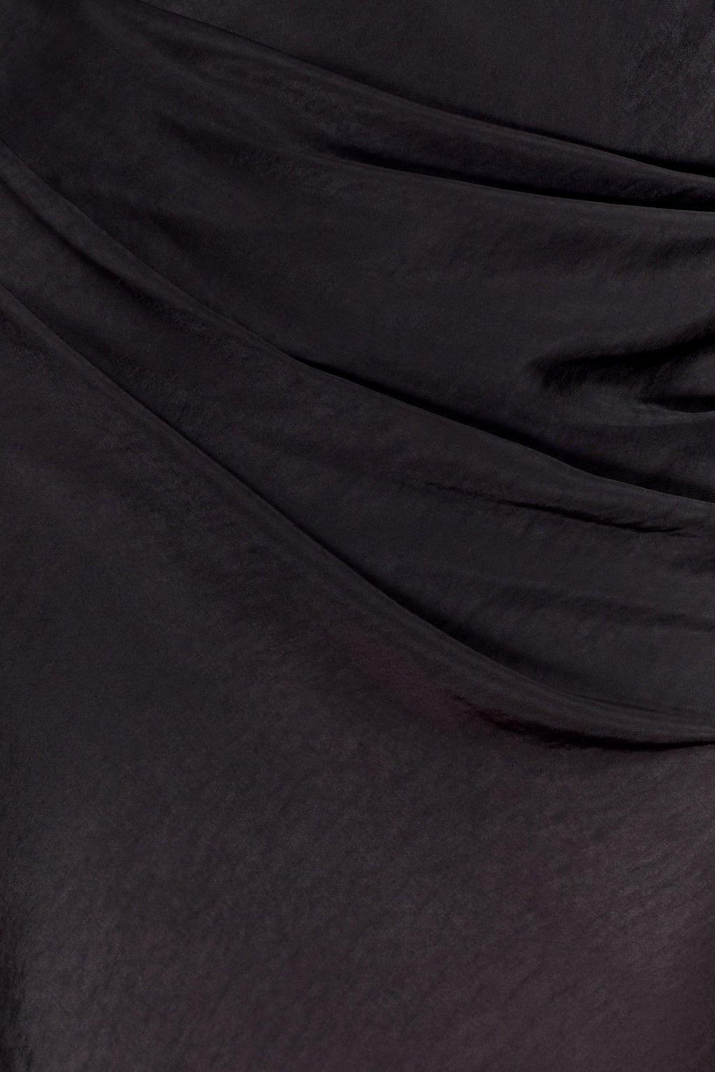 Long Sleeve Satin Maxi Dress - Black