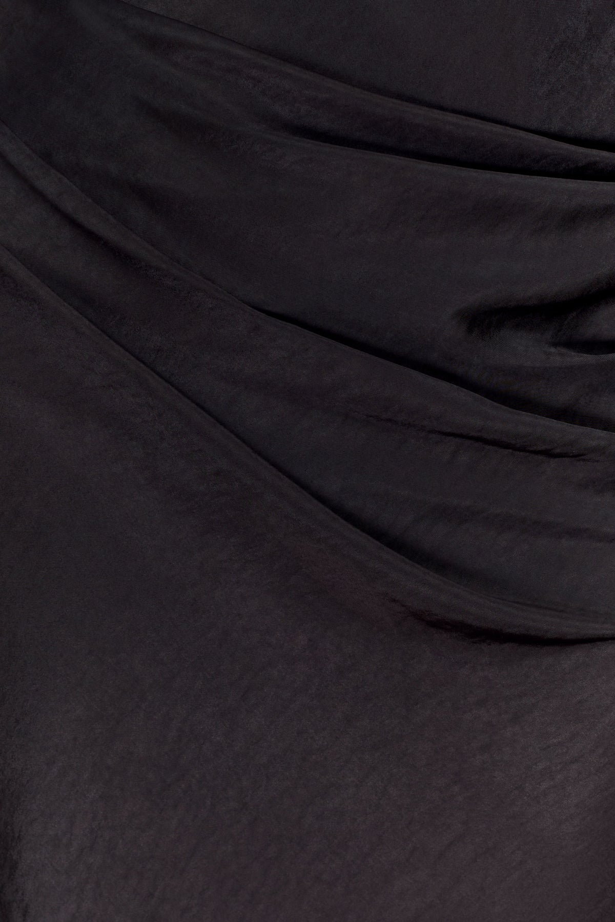Long Sleeve Satin Maxi Dress - Black