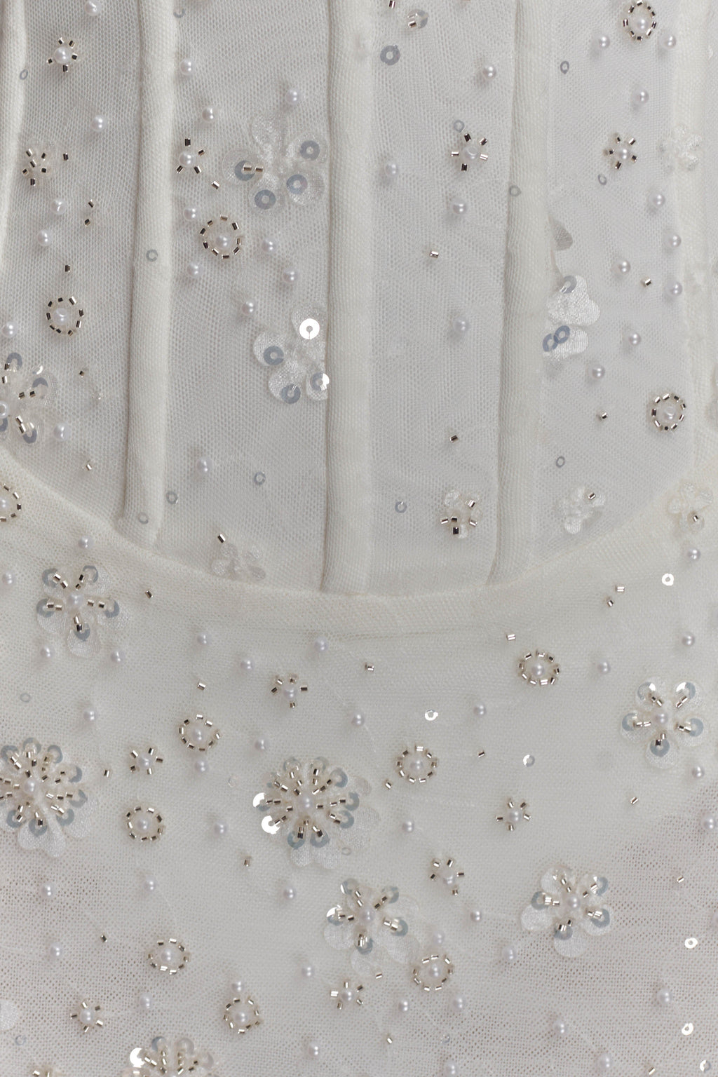 Strapless Embellished Maxi Dress - Ivory