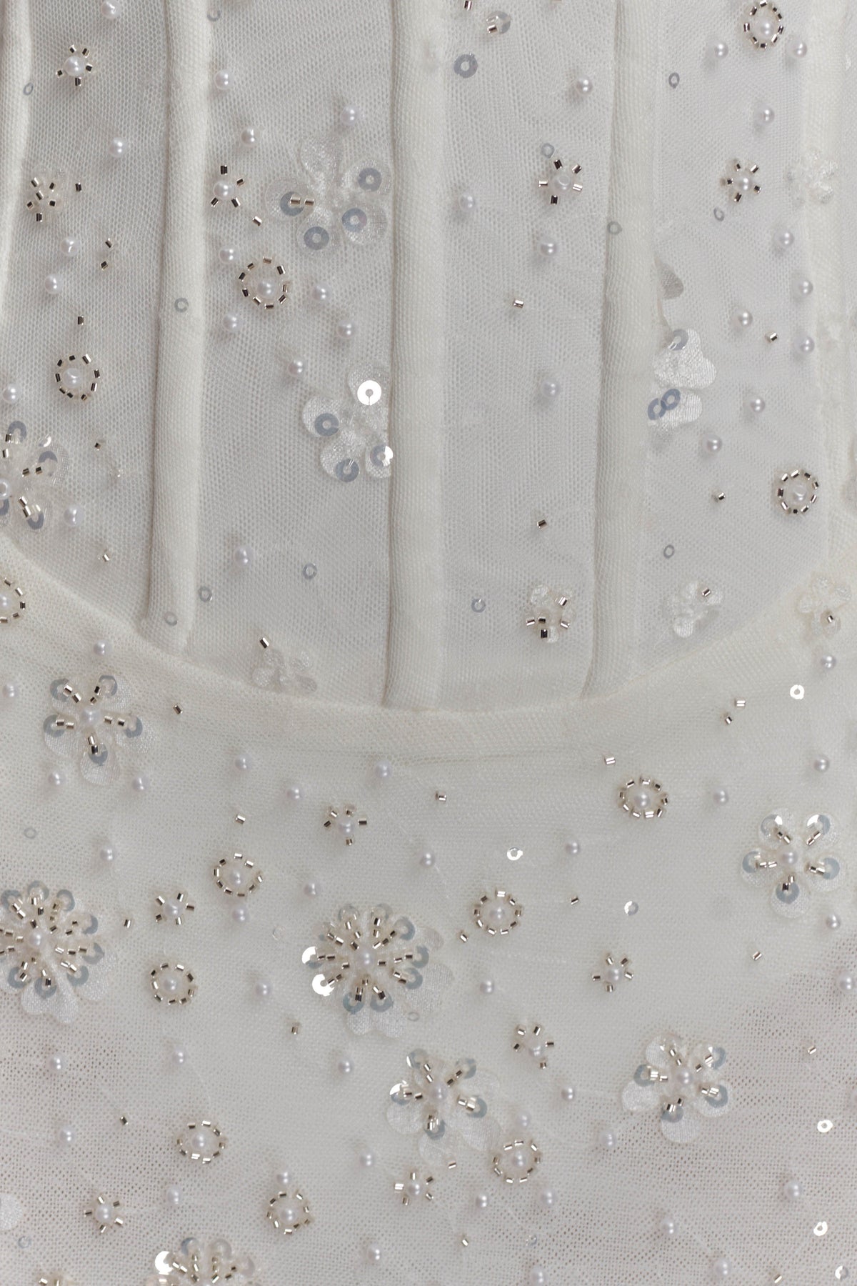 Strapless Embellished Maxi Dress - Ivory