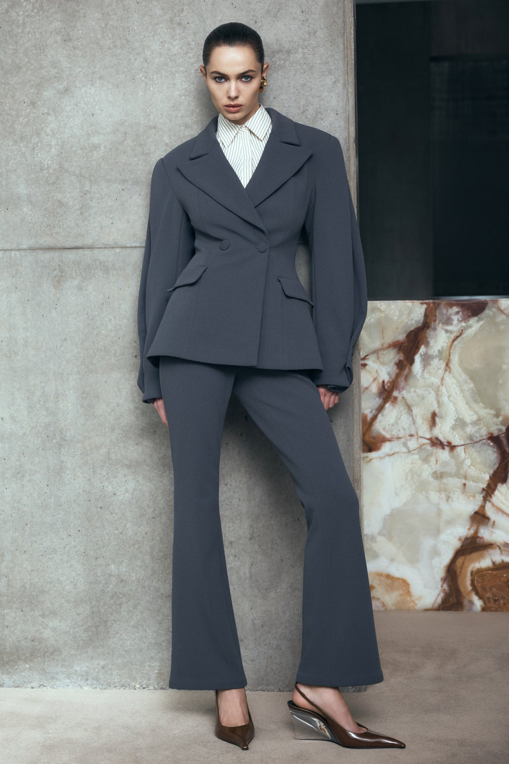 Fit And Flare Pant - Charcoal Shadow