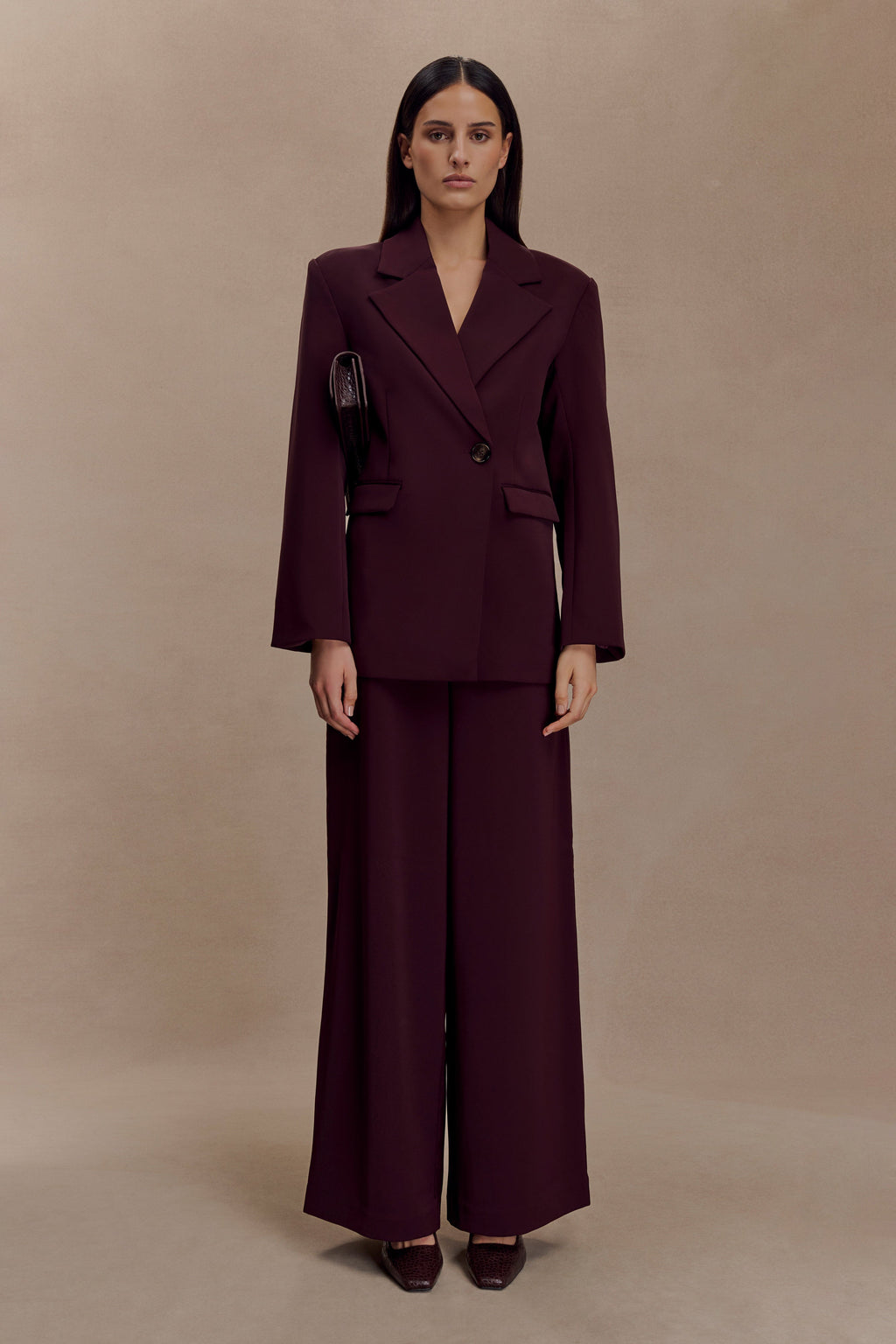 Oversized Blazer - Mahogany