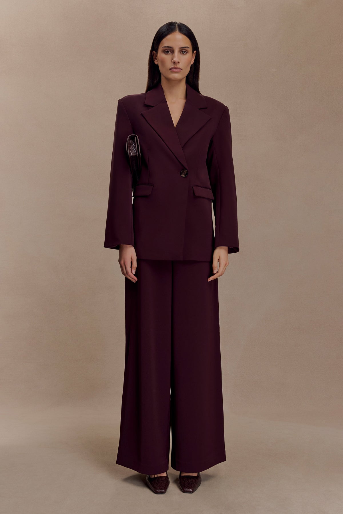 Oversized Blazer - Mahogany