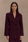 Oversized Blazer - Mahogany