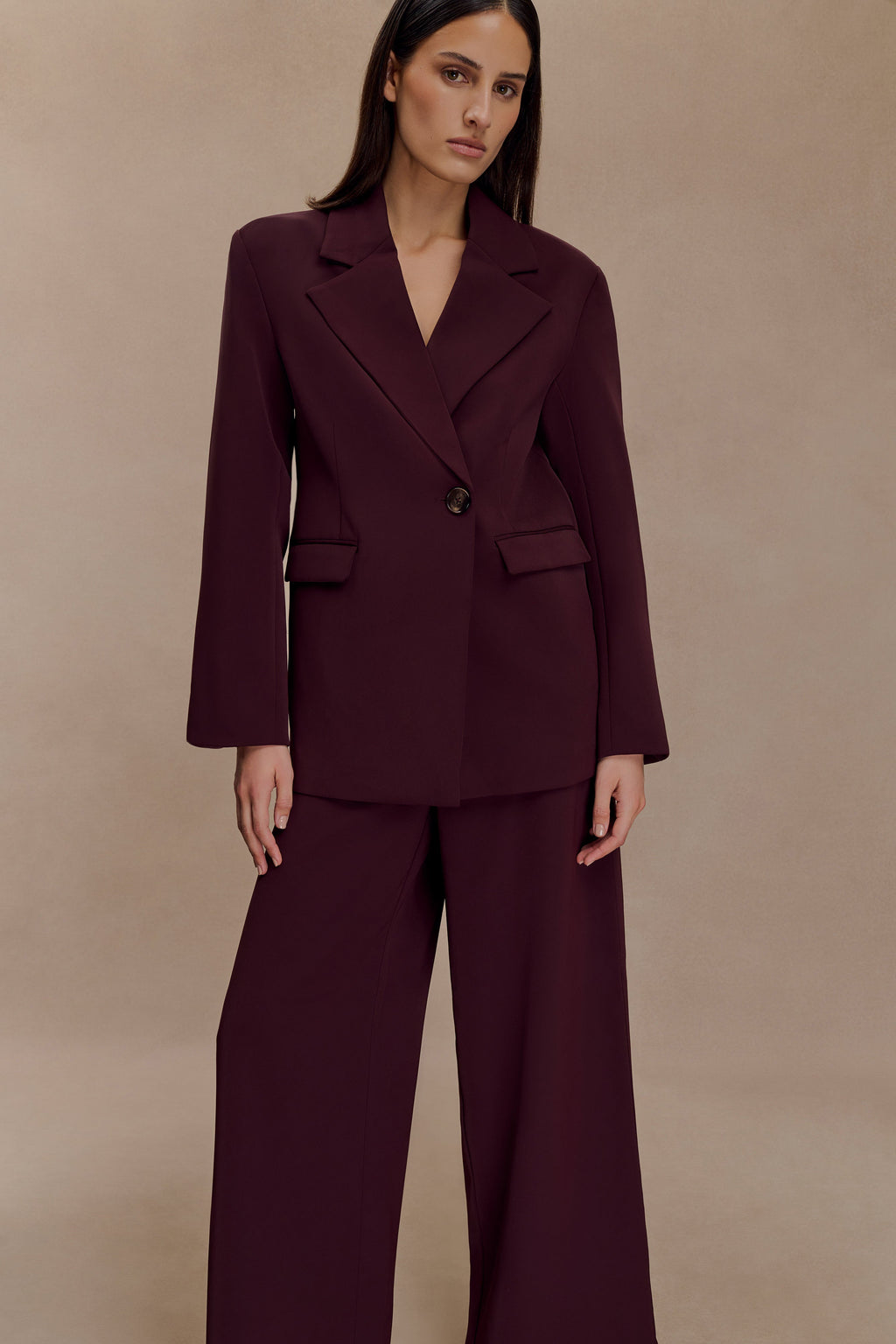 Oversized Blazer - Mahogany