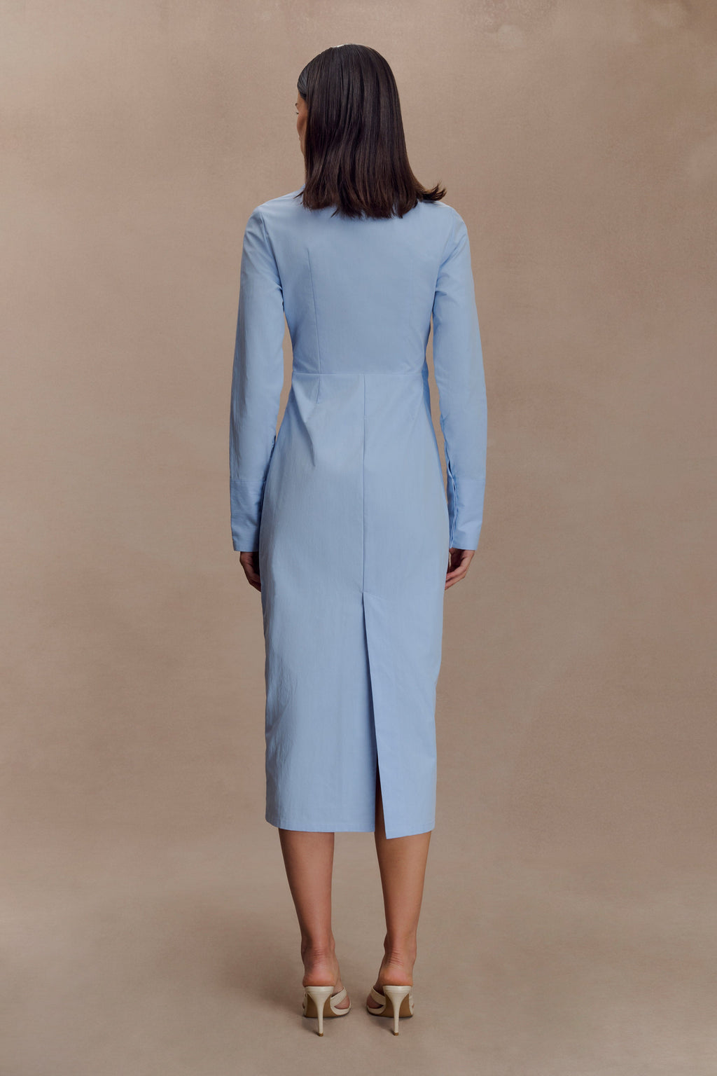 Asymmetric Shirt Dress - Blue
