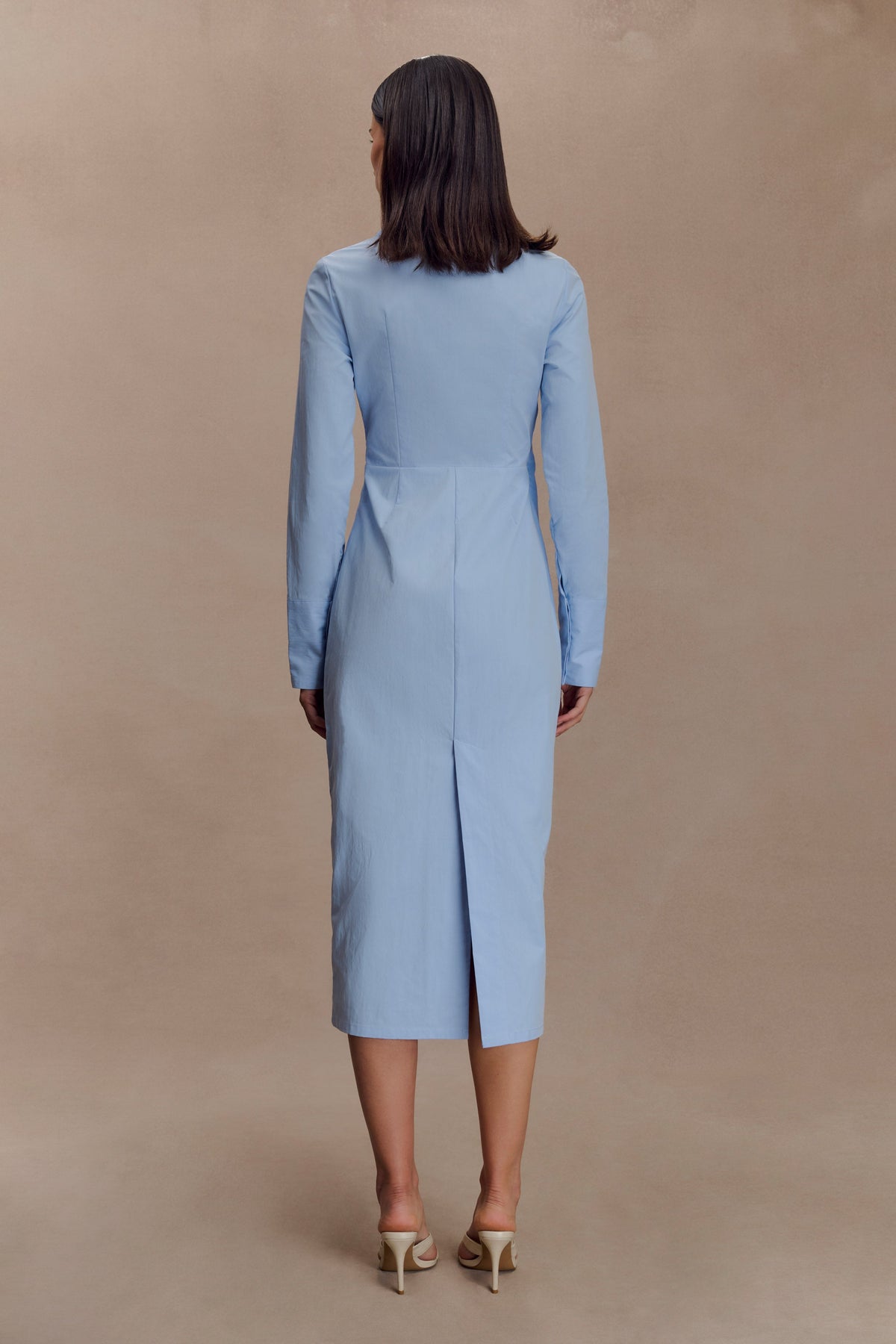 Asymmetric Shirt Dress - Blue