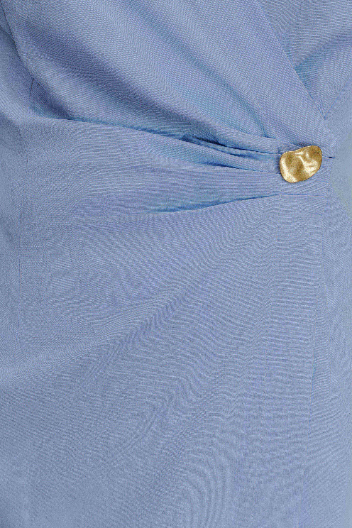 Asymmetric Shirt Dress - Blue