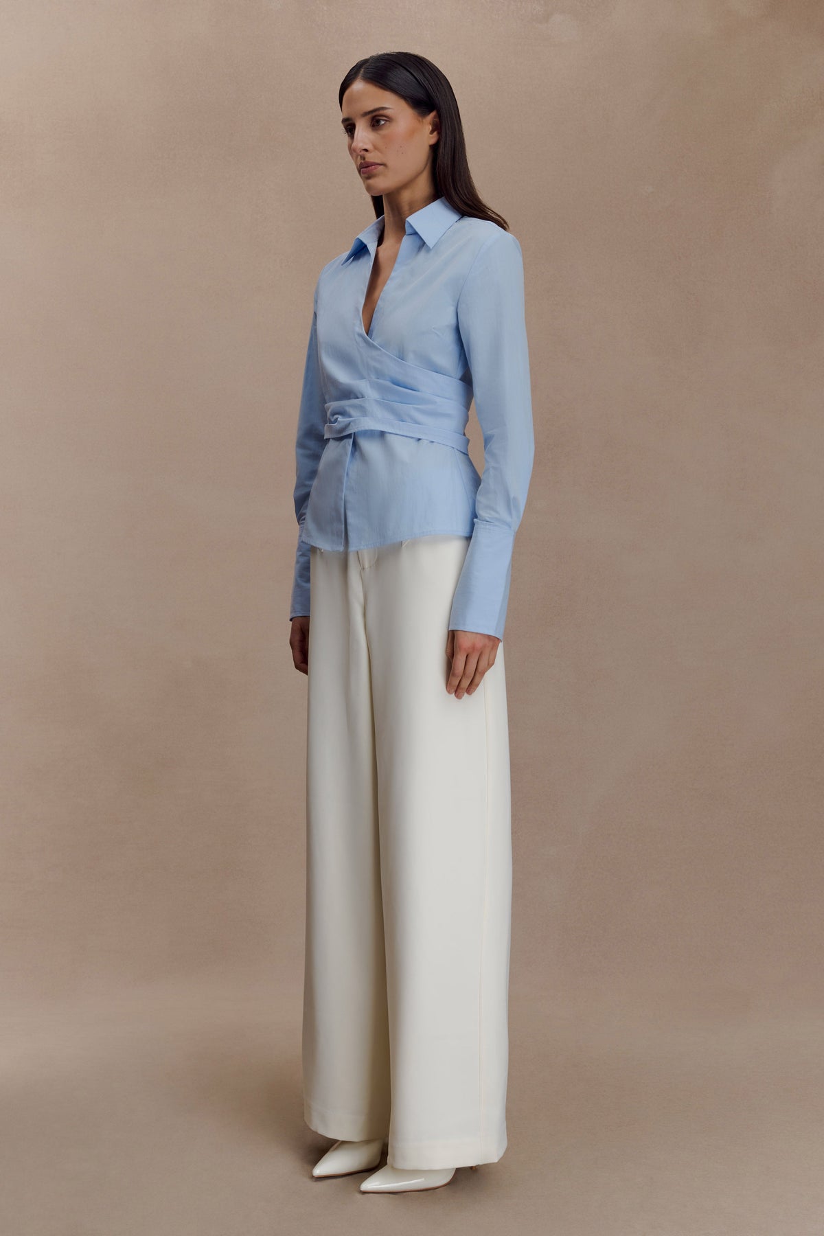 Wide Leg Suiting Trouser - Ivory
