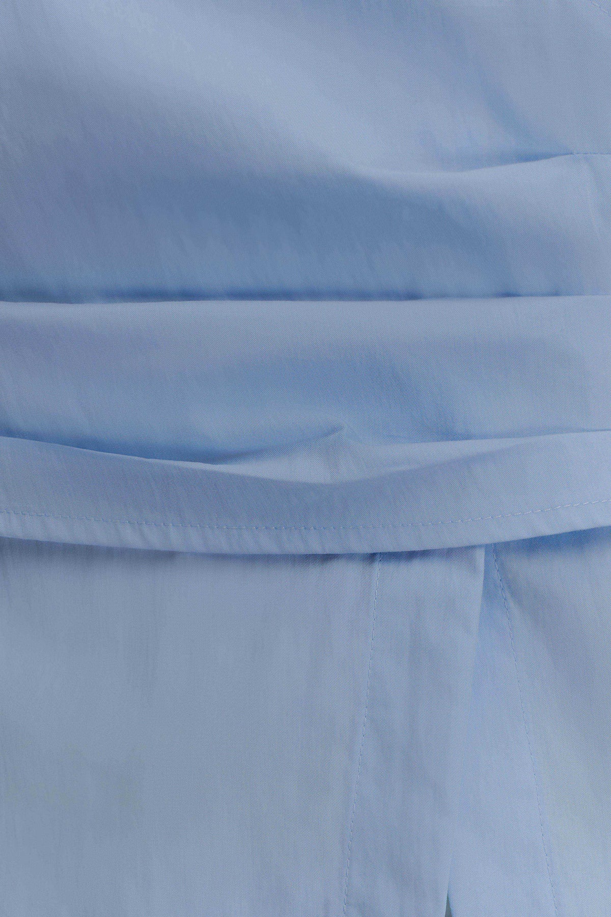 Wrap Cotton Shirt - Blue