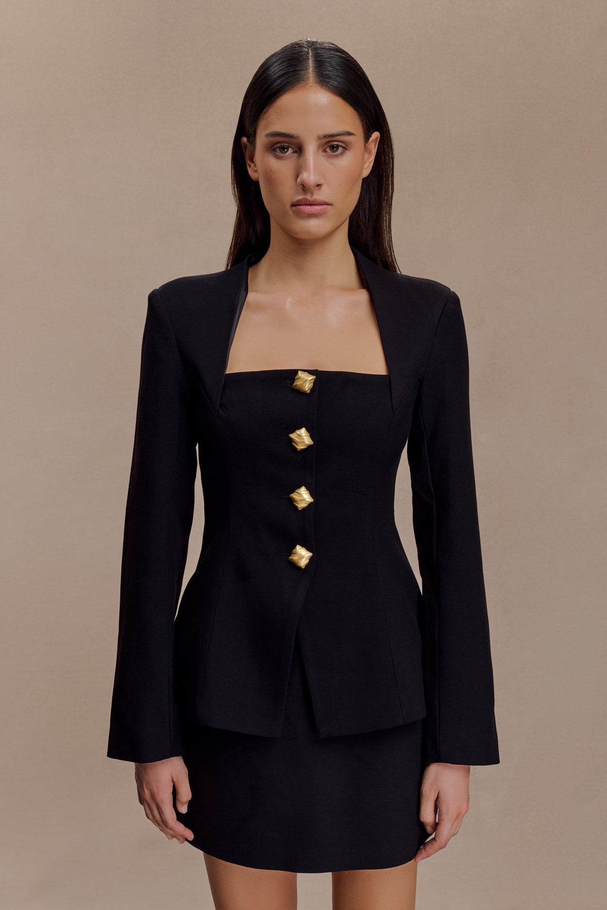 Suiting Fitted Blazer - Black