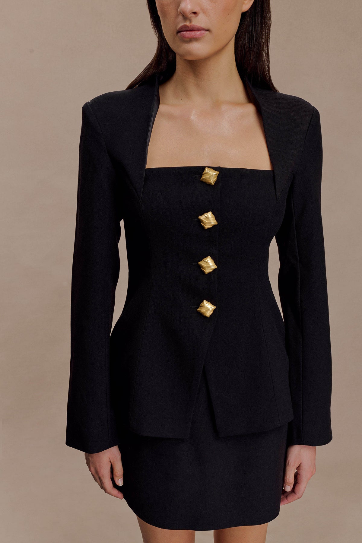 Suiting Fitted Blazer - Black