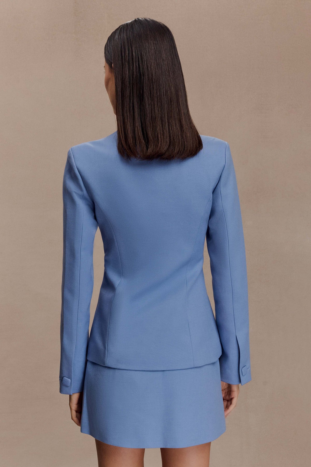 Suiting Fitted Blazer - Ocean Blue