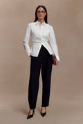 Barrel Leg Suiting Pants - Black