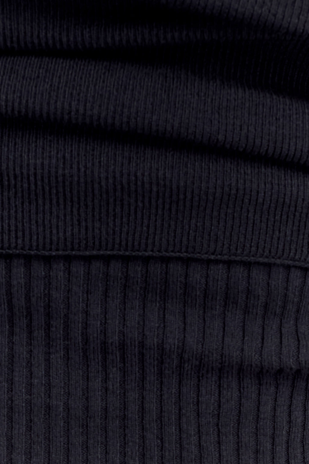 Asymmetrical Cashmere Blend Knit Top - Black
