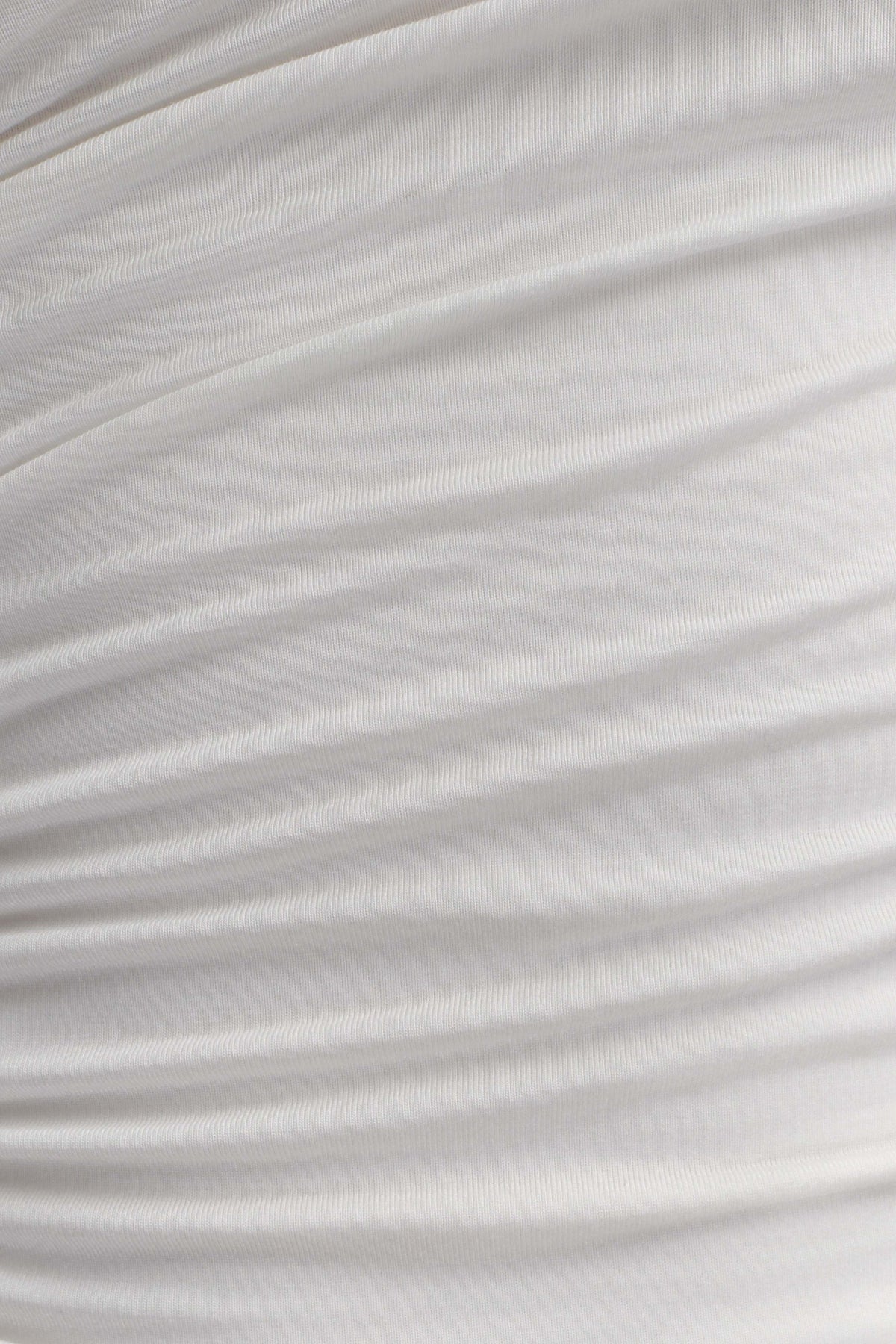One Shoulder Modal Top - White