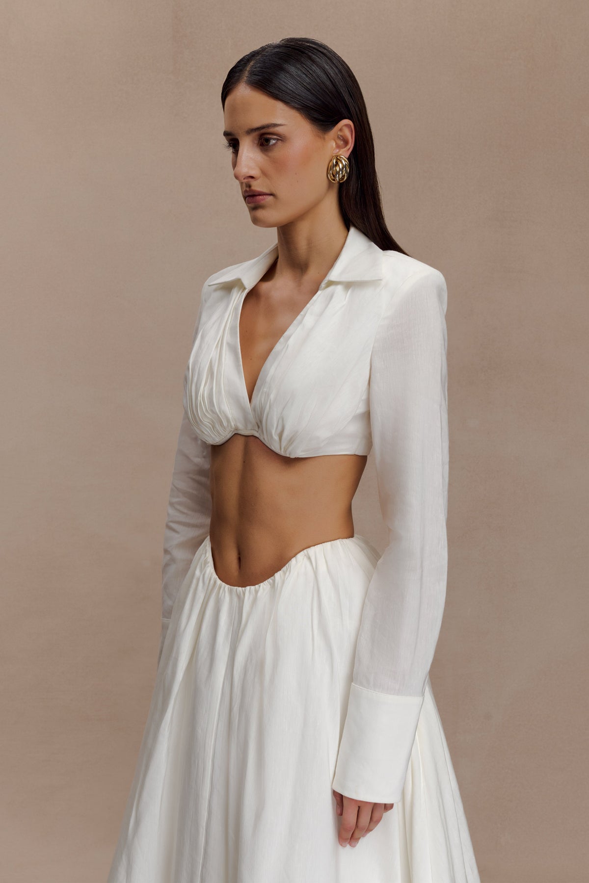 Shirt Bra - White