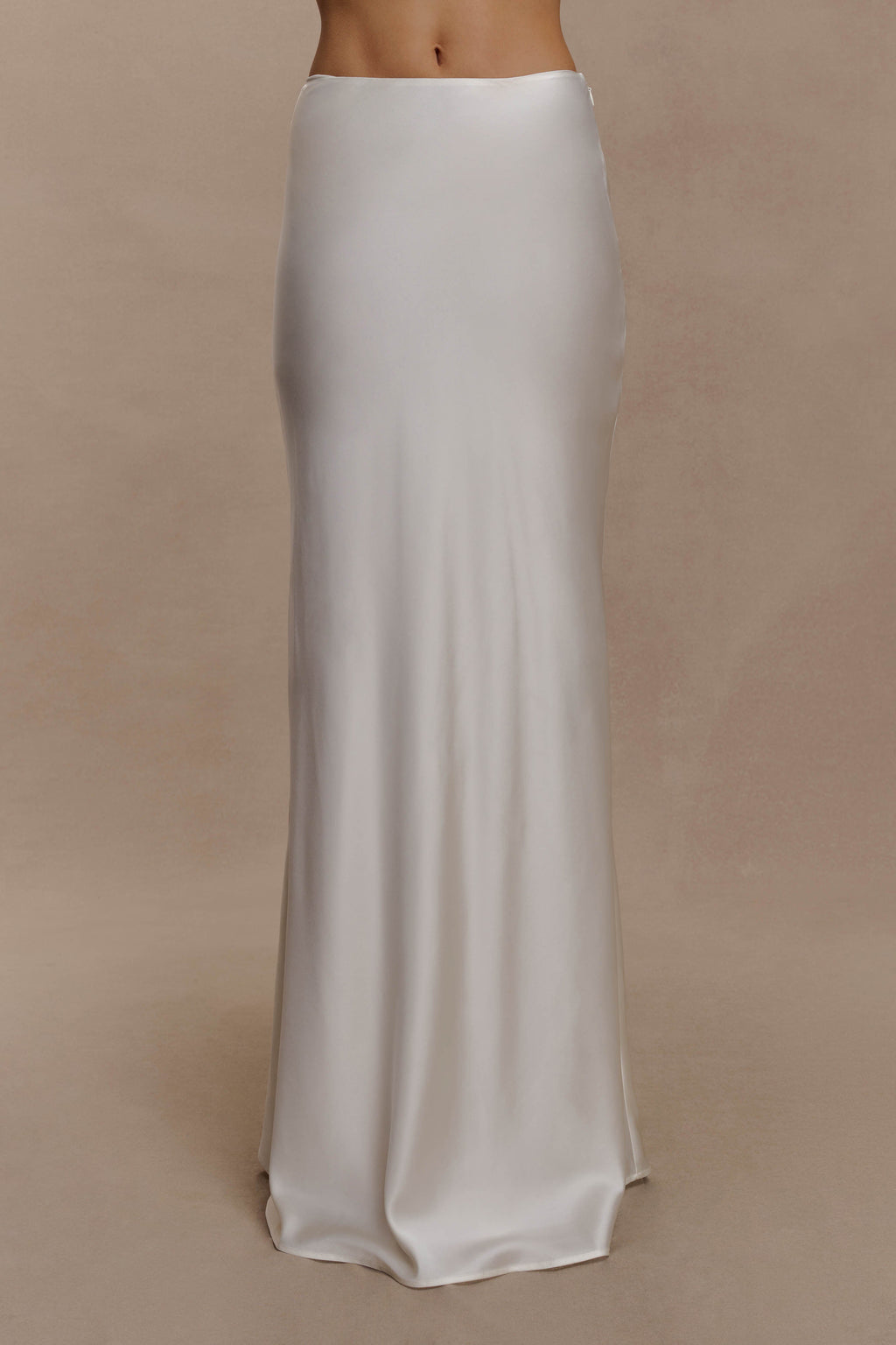Silk Blend Maxi Skirt - Ivory