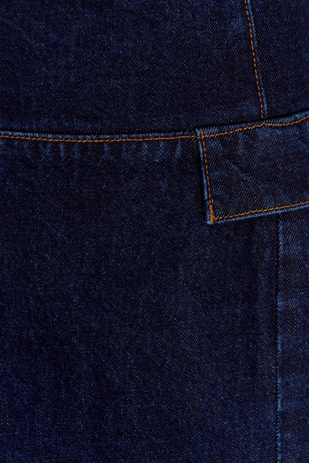 High Rise Denim Maxi Skirt - Indigo Blue