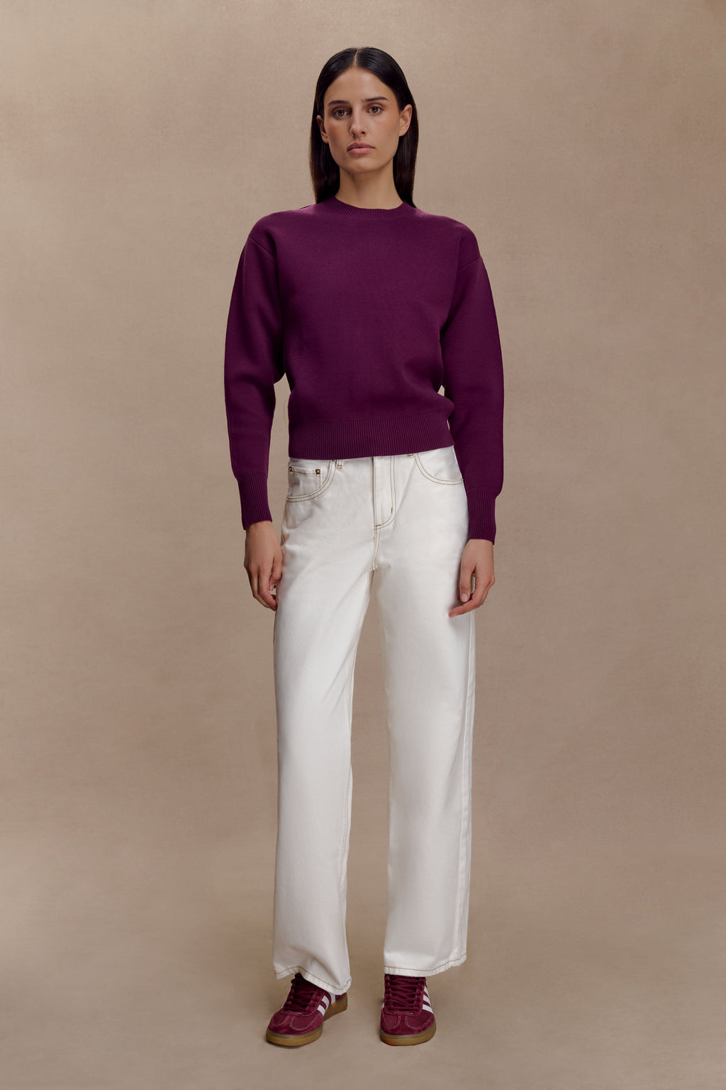Cozy Knit Jumper - Plum