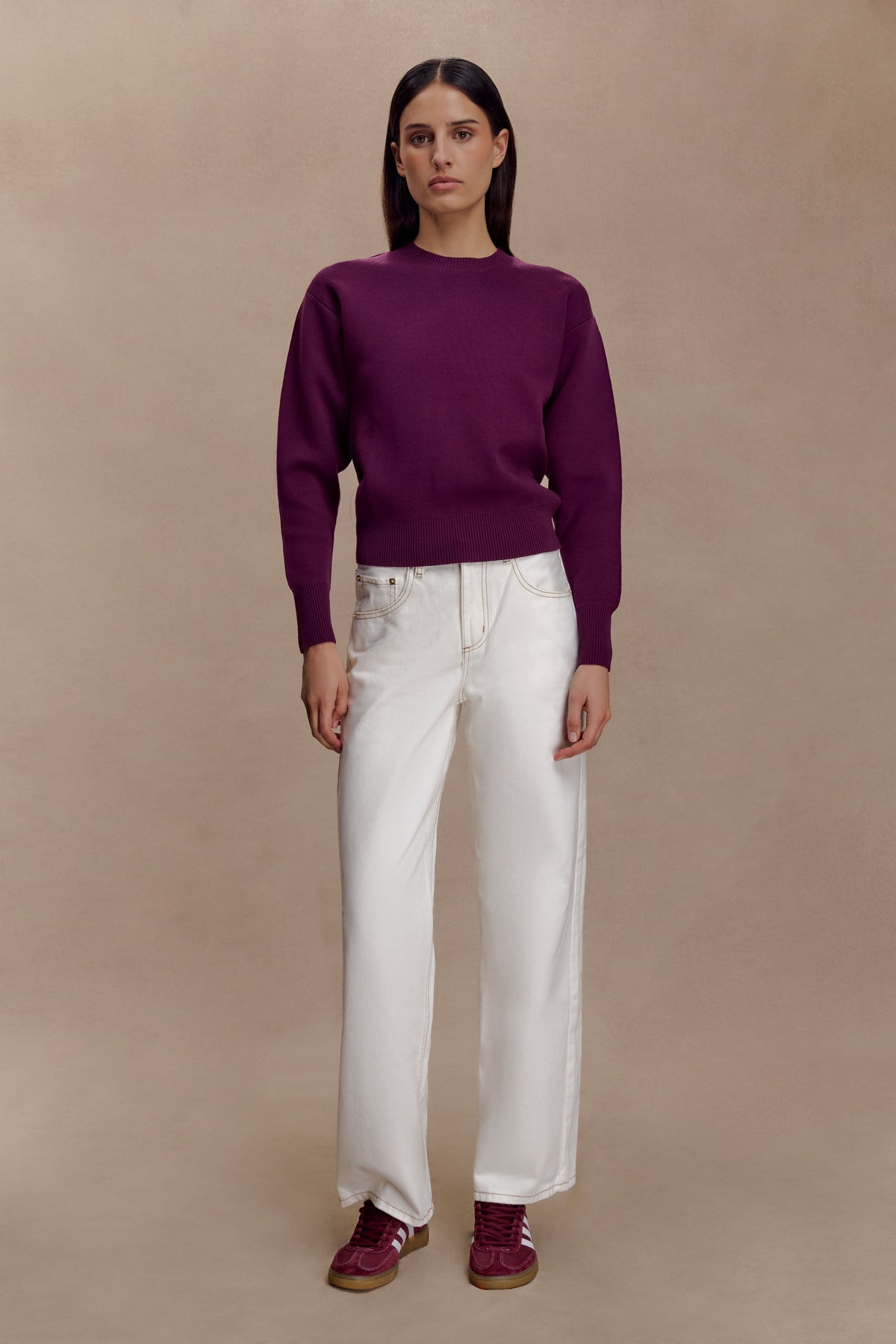 Cozy Knit Jumper - Plum