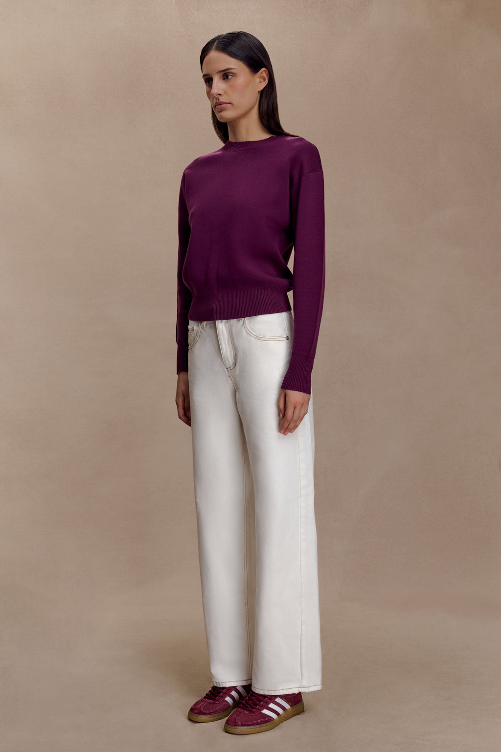 Cozy Knit Jumper - Plum