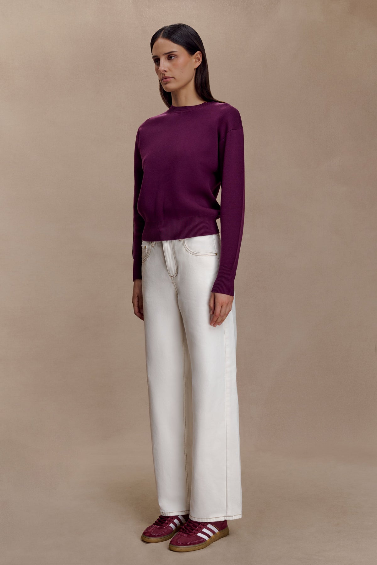 Cozy Knit Jumper - Plum