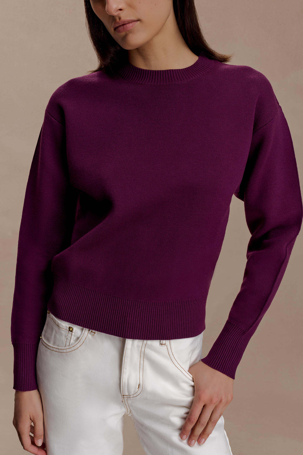 Cozy Knit Jumper - Plum