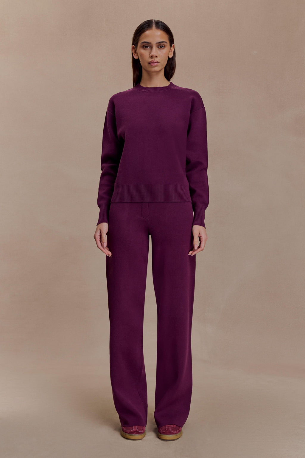Cozy Knit Jumper - Plum