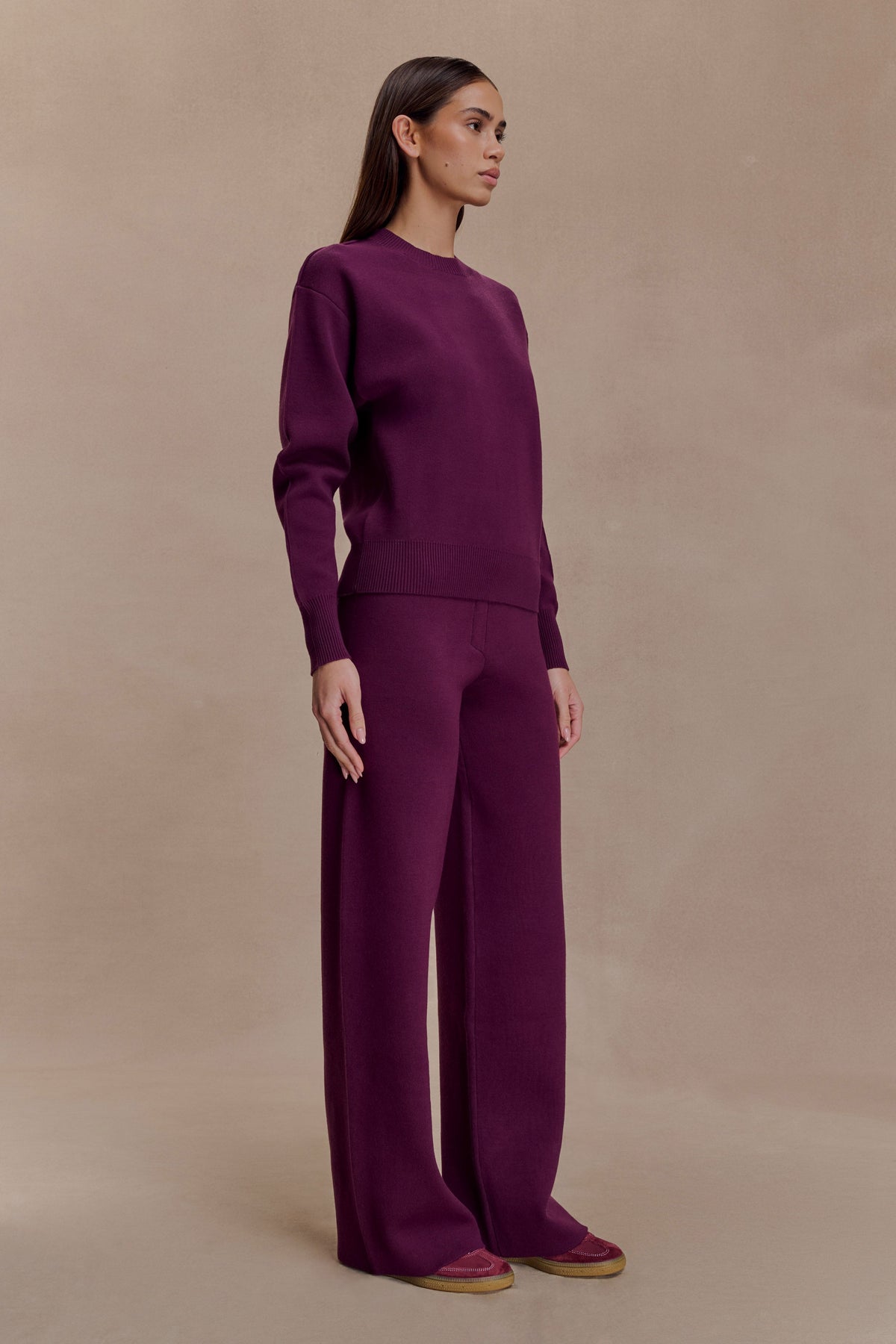 Cozy Knit Jumper - Plum