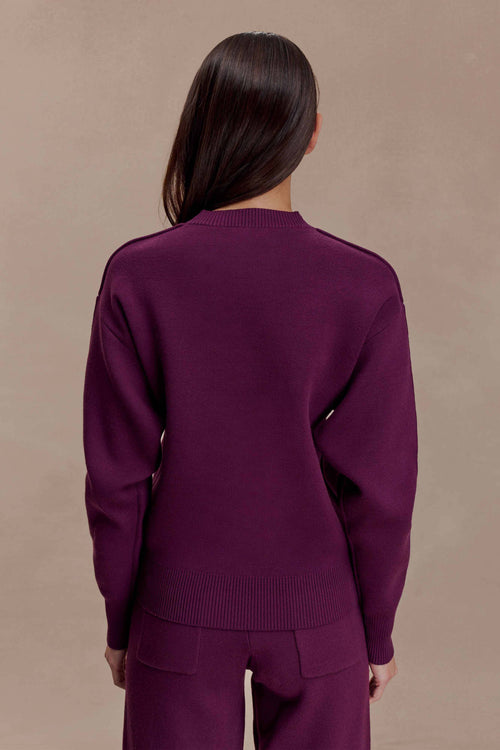 Cozy Knit Jumper - Plum