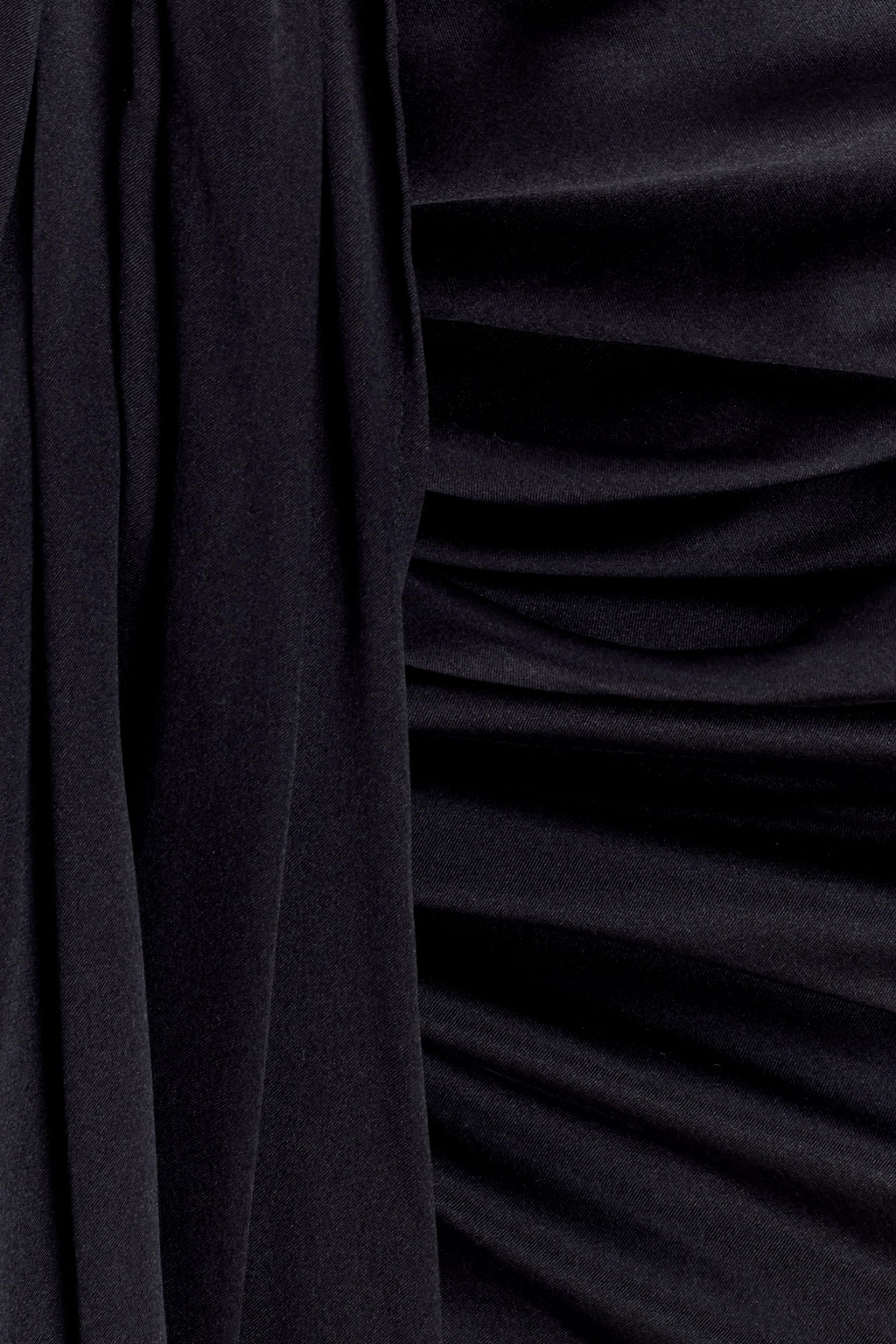 Silk Midi Skirt - Black