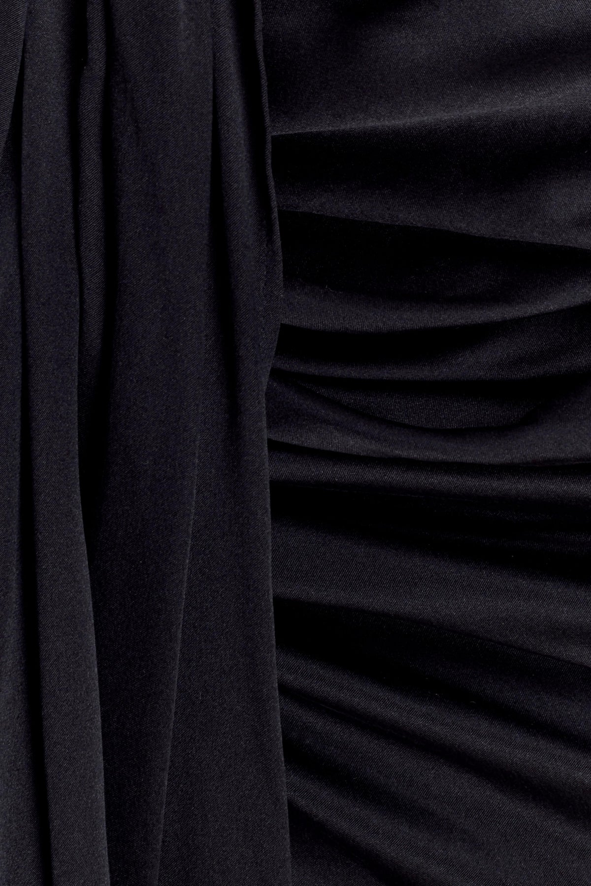 Silk Midi Skirt - Black
