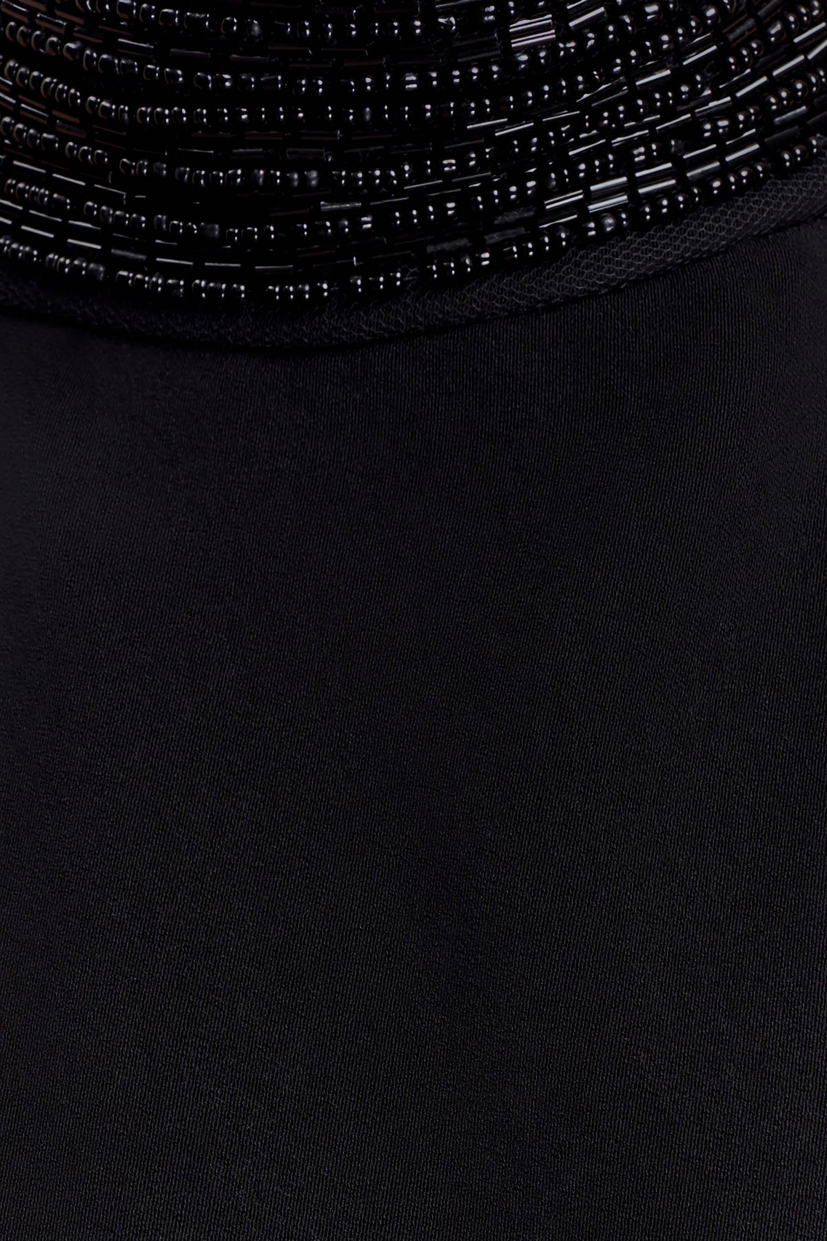 Beaded Neck Halter Top - Black