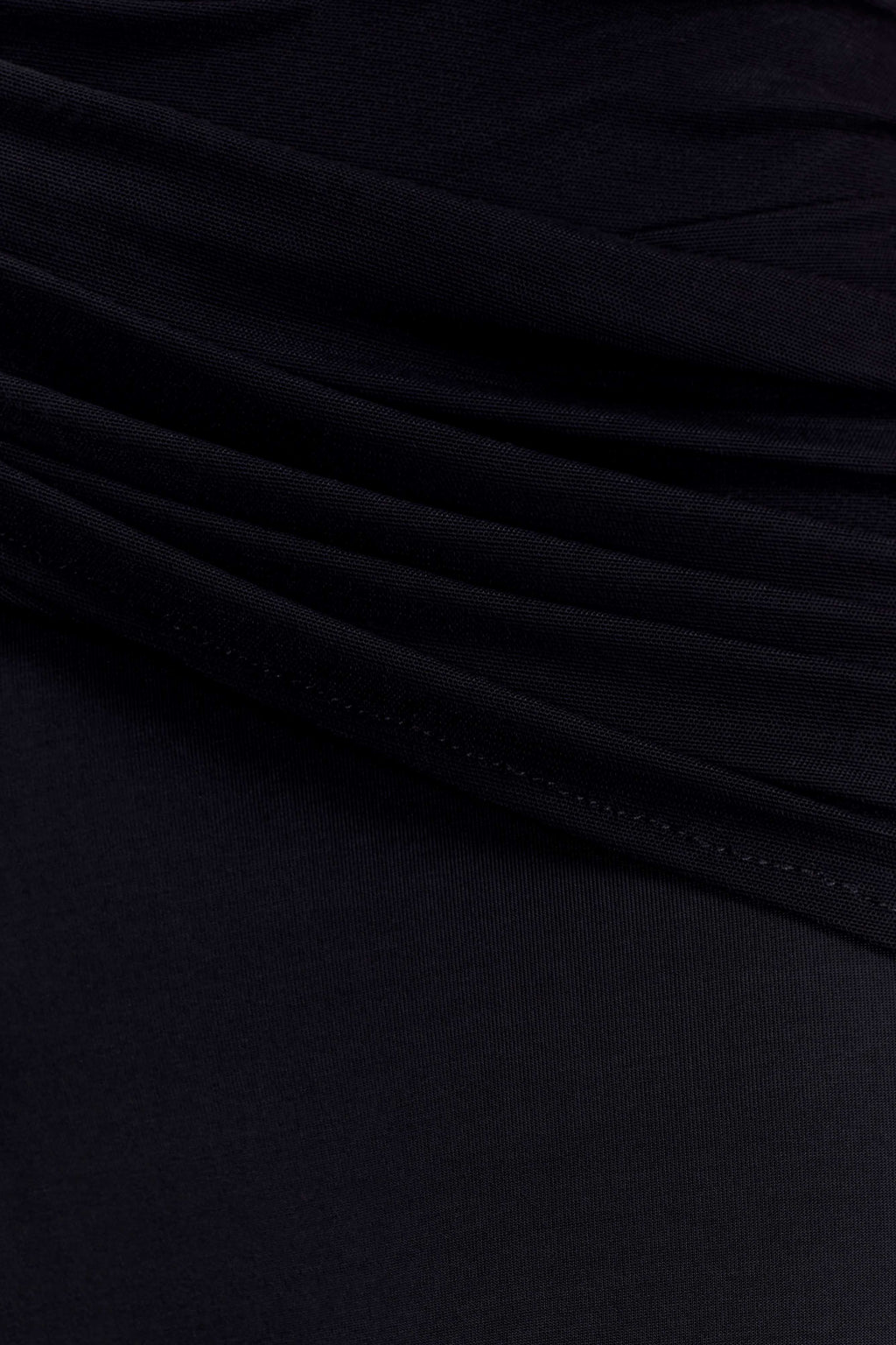 Slinky Gathered Wide Leg Pants - Black