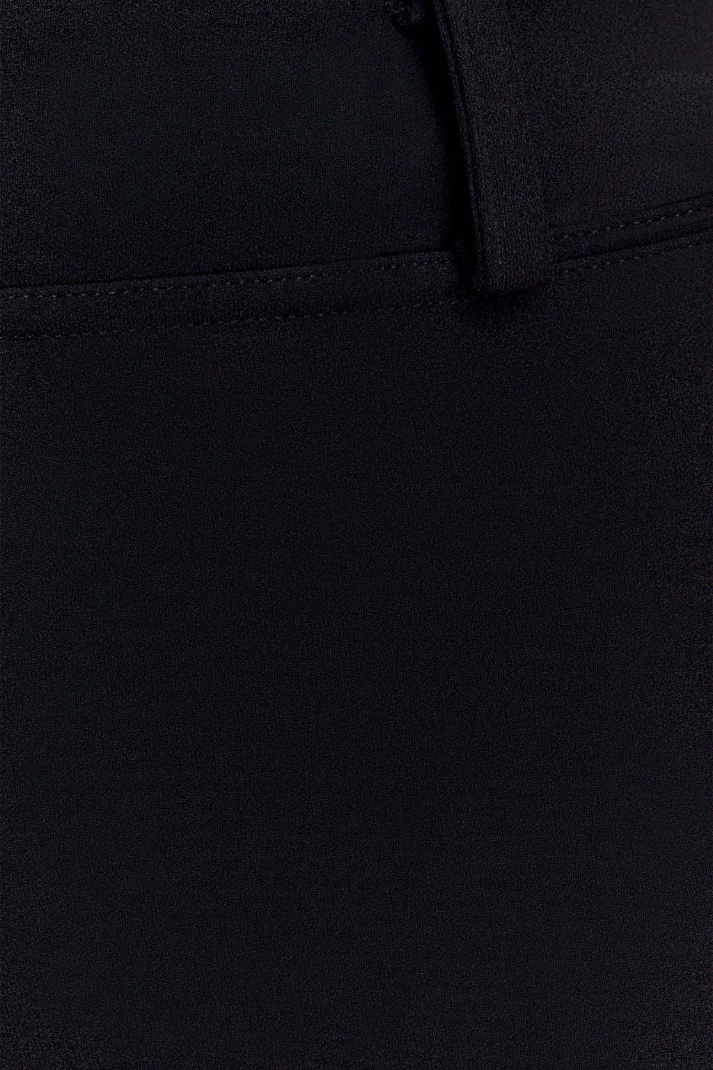 Stretch Crepe Capri Pants - Black