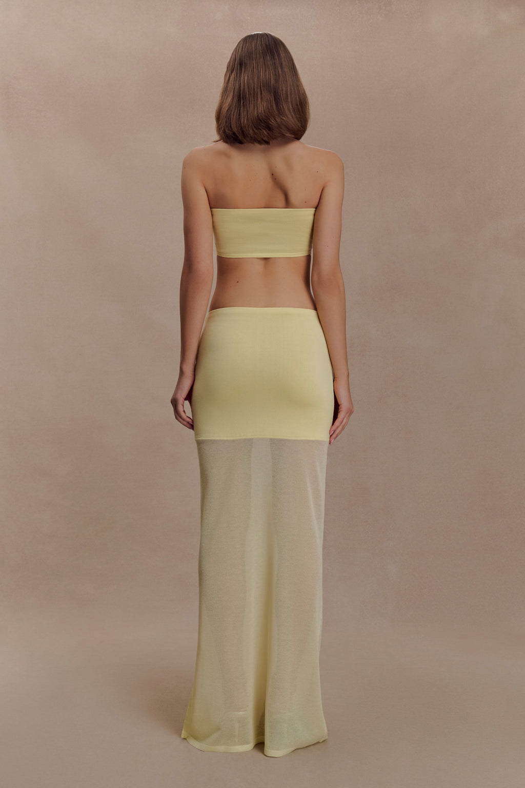 Knit Bandeau Top - Lemon