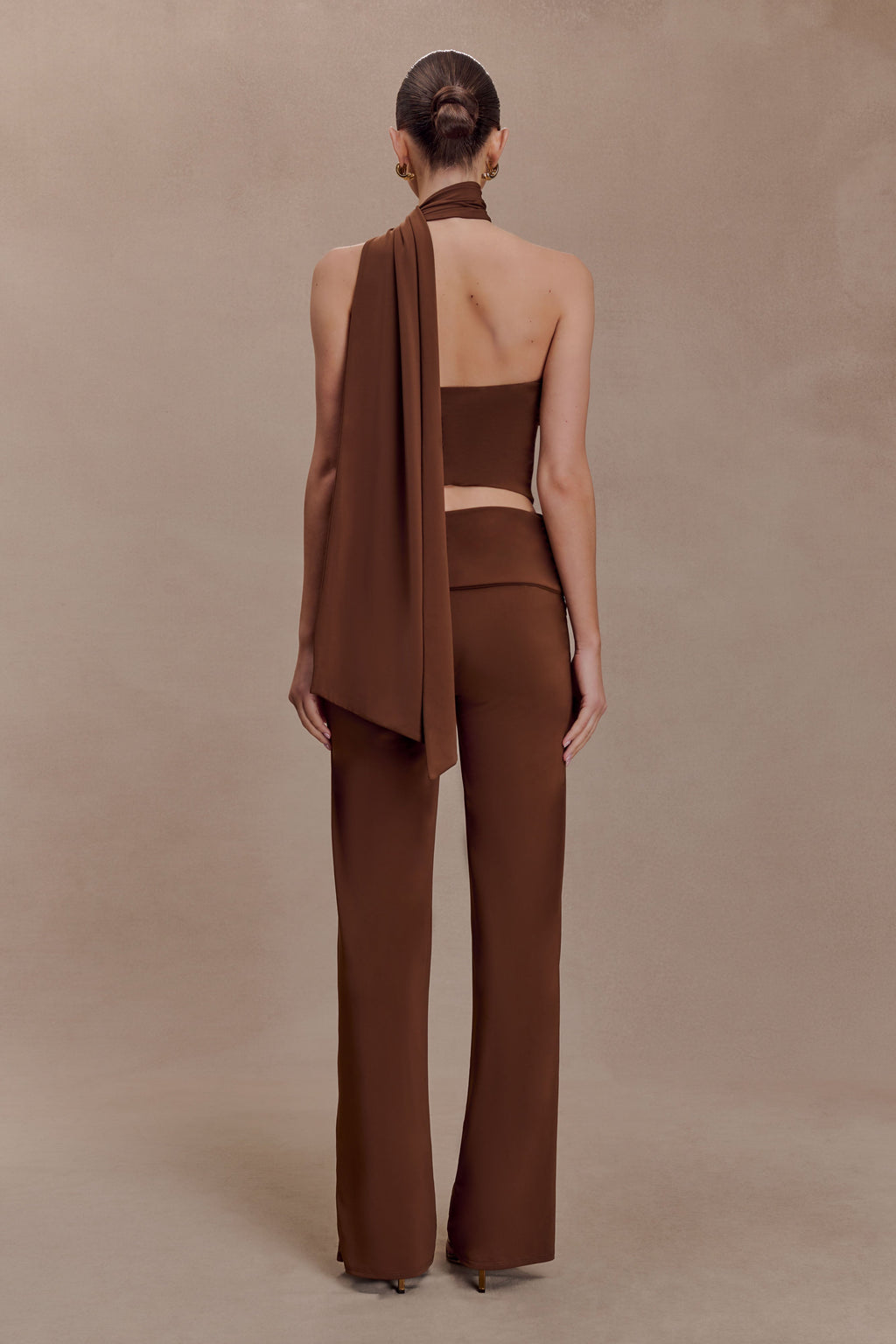 Slinky Straight Leg Pants - Chocolate