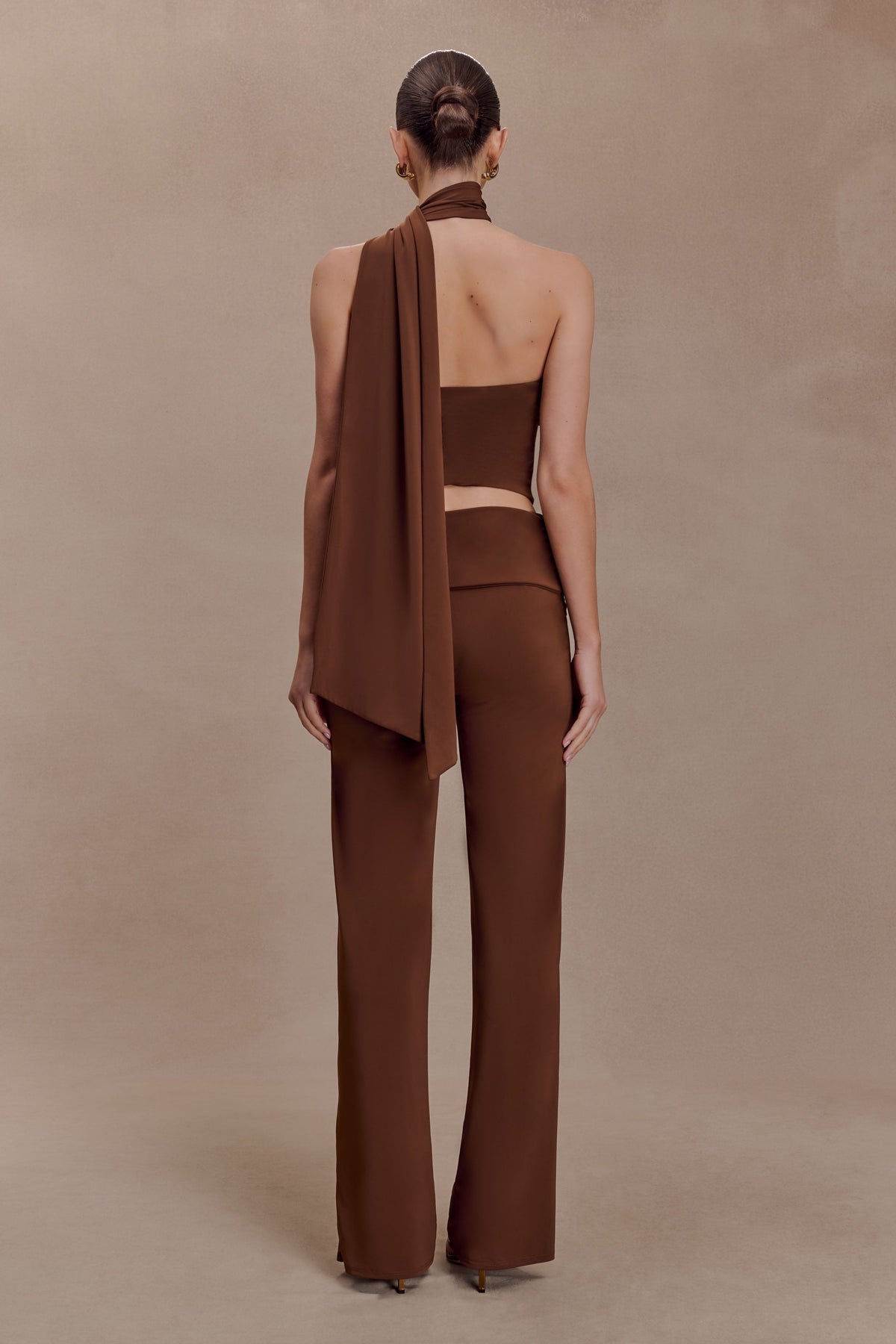 Slinky Straight Leg Pants - Chocolate
