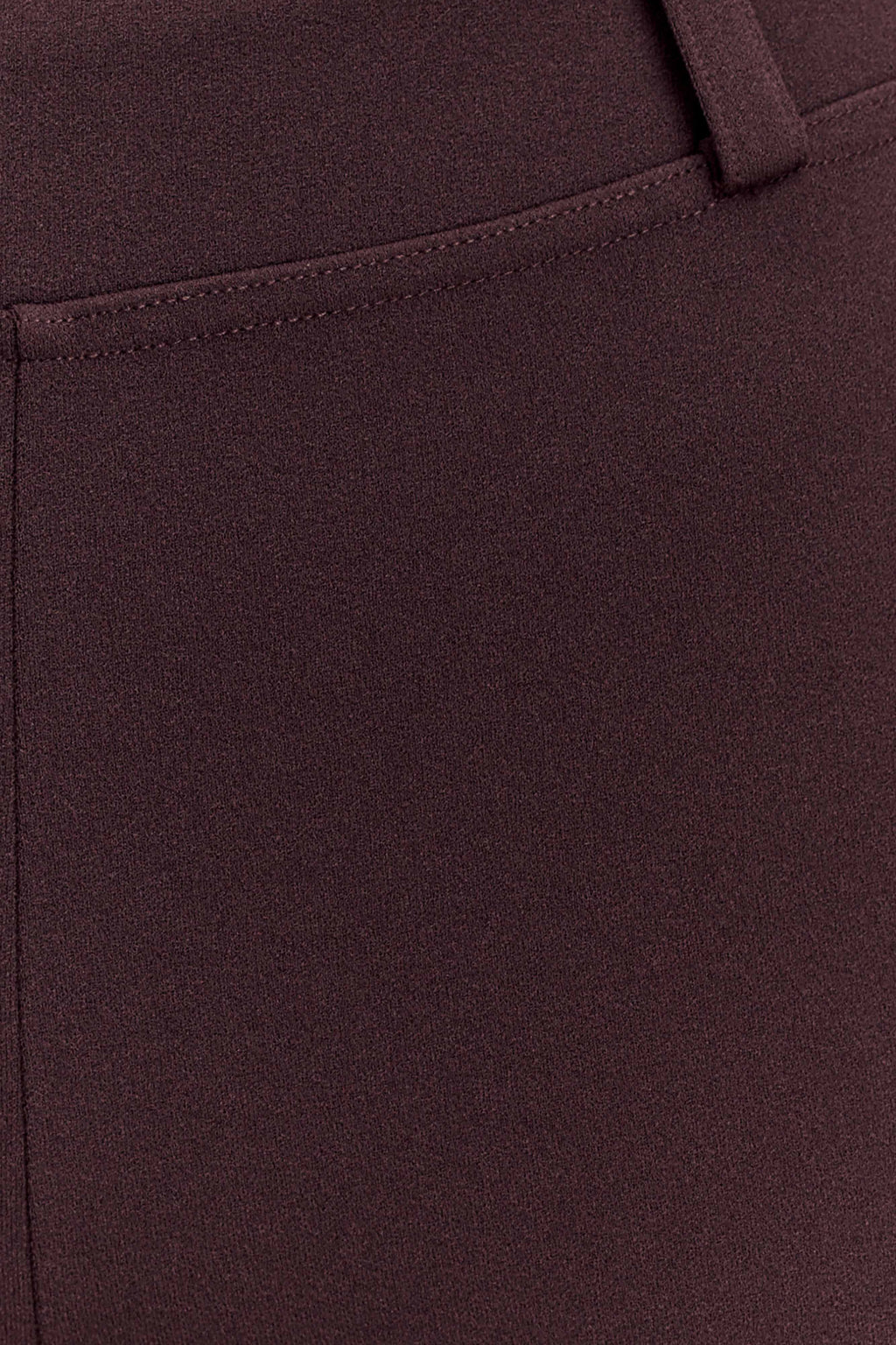 Stretch Crepe Capri Pants - Chocolate