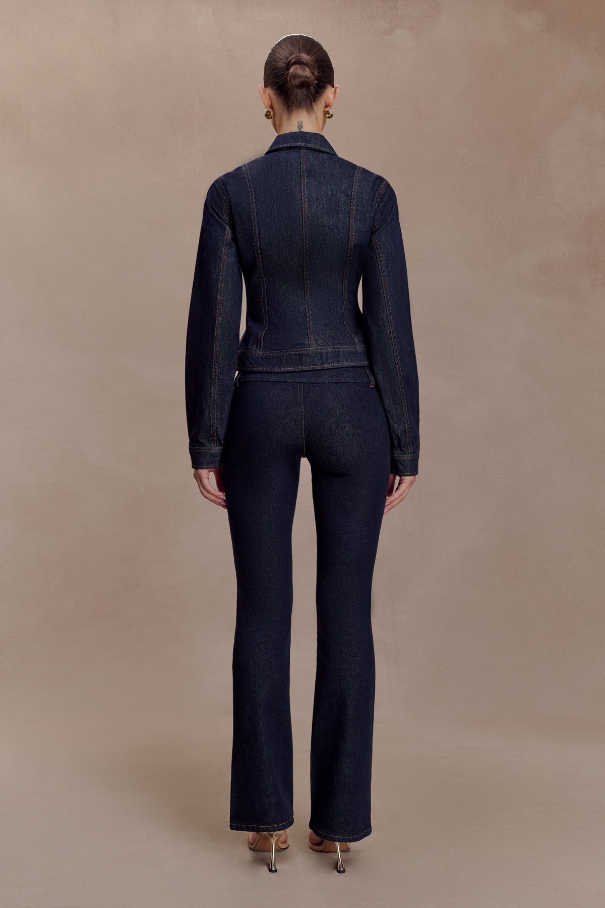 Cinched Jacket Top - Washed Indigo Blue