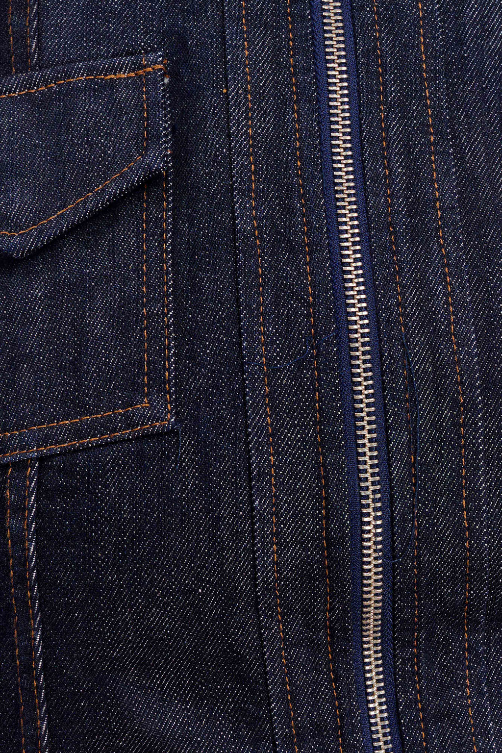 Cinched Jacket Top - Washed Indigo Blue