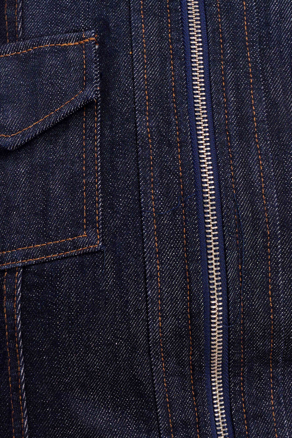 Cinched Jacket Top - Washed Indigo Blue