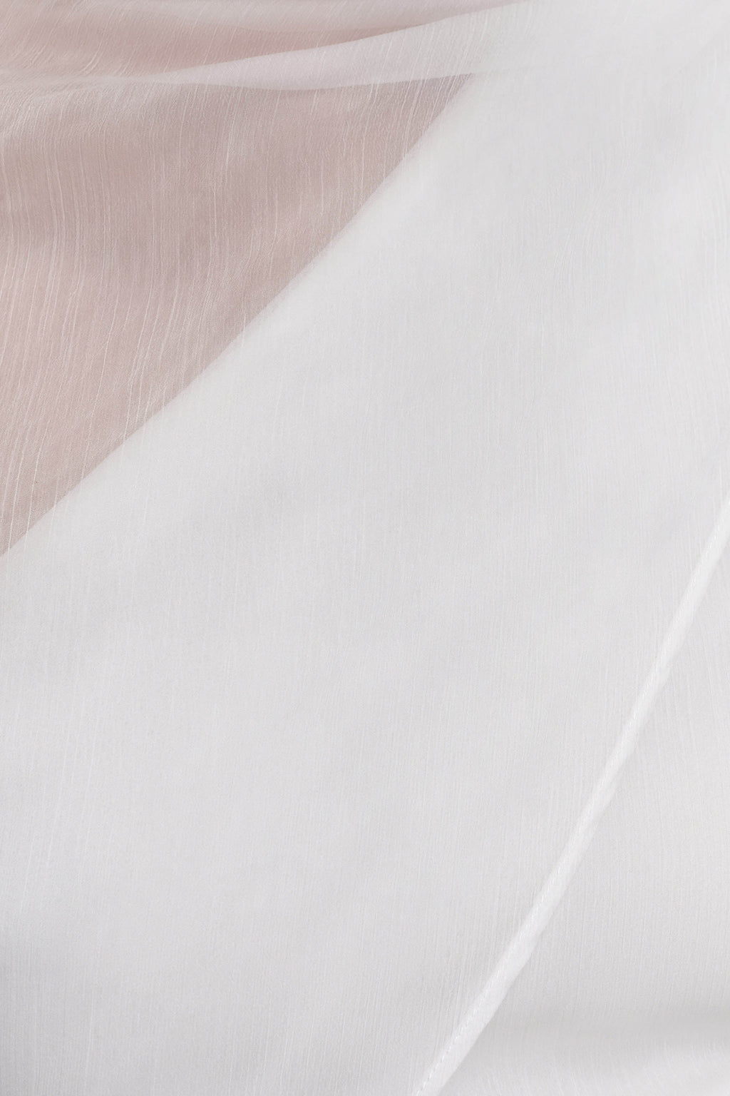 Sheer Asymmetrical Long Sleeve Cape - White