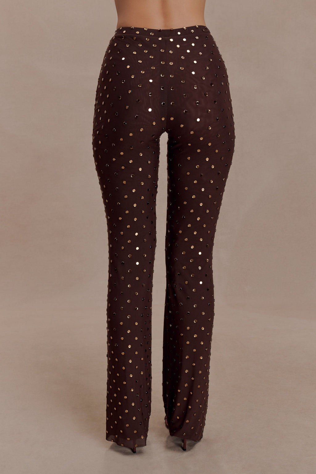 Diamante Straight Leg Pants - Chocolate