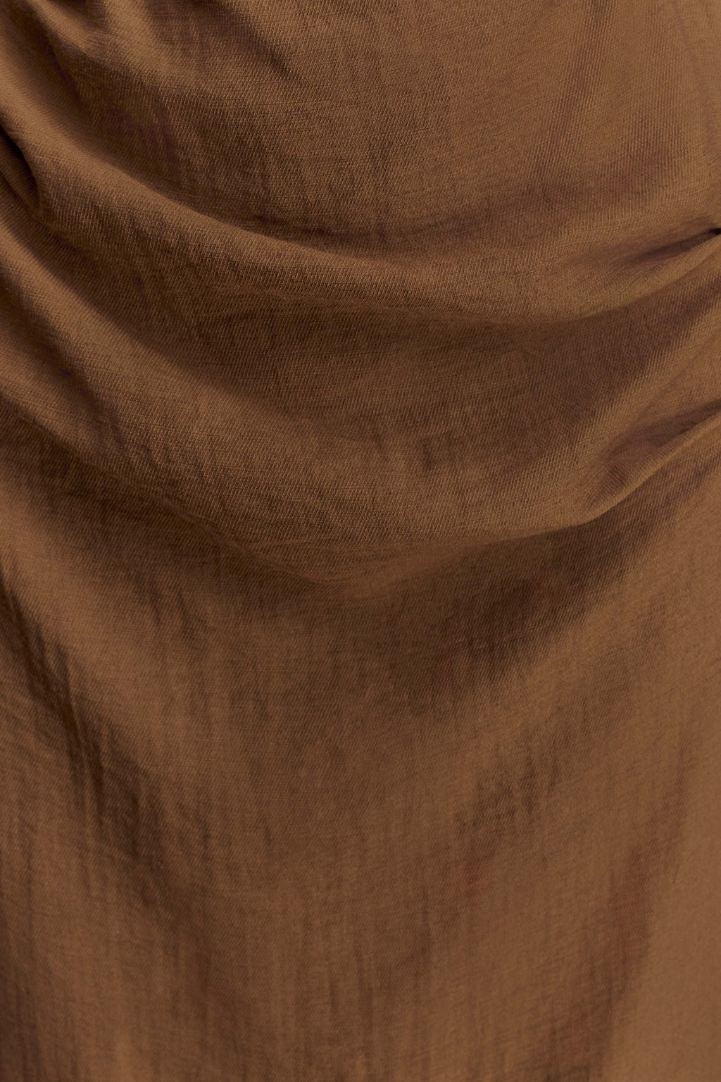 Cut Out Shirt Midi Dress - Dark Chocolate