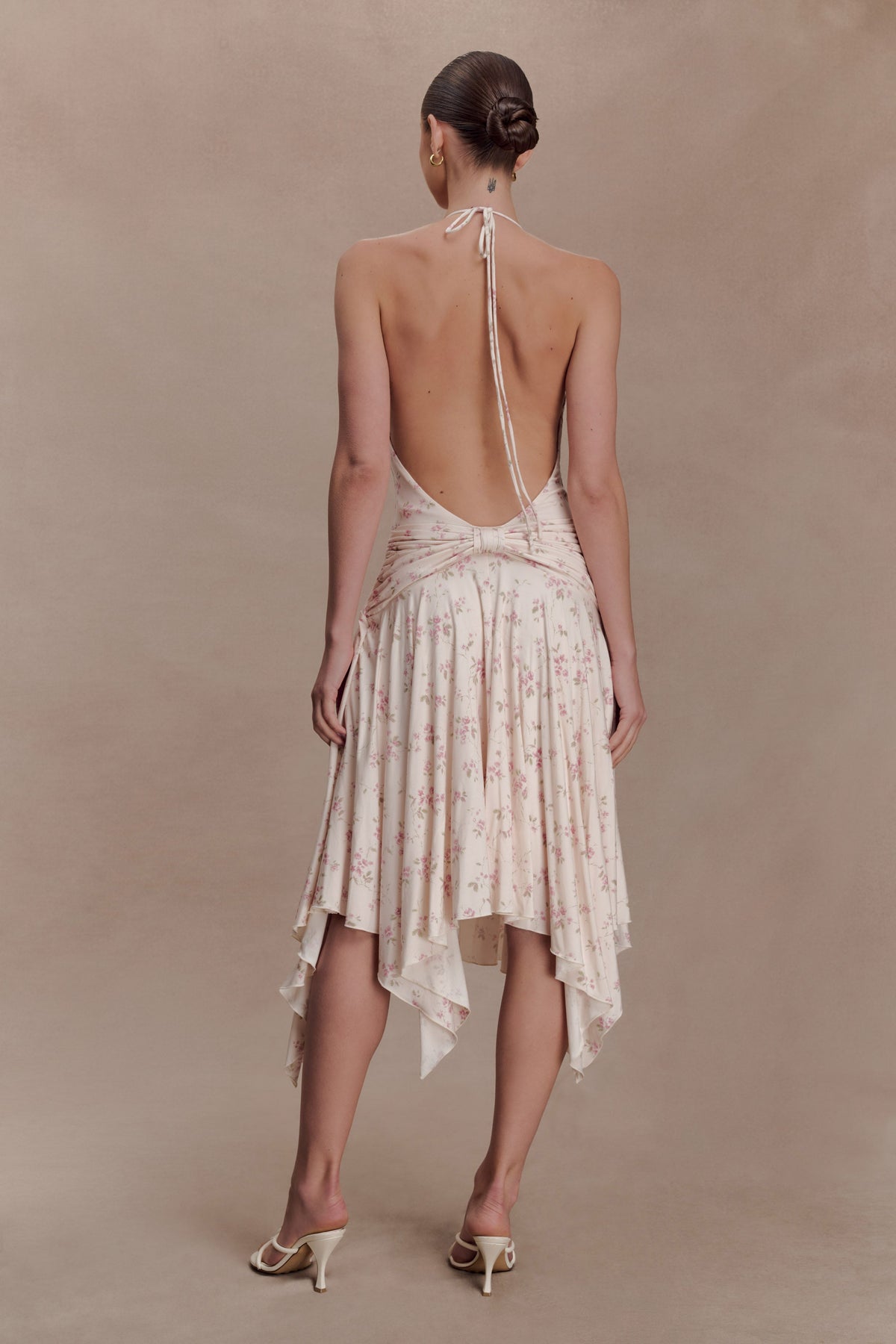 Modal Hankie Midi Dress - Floral Ditsy Print