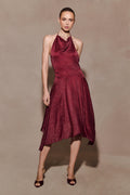 Hankie Midi Dress - Wine
