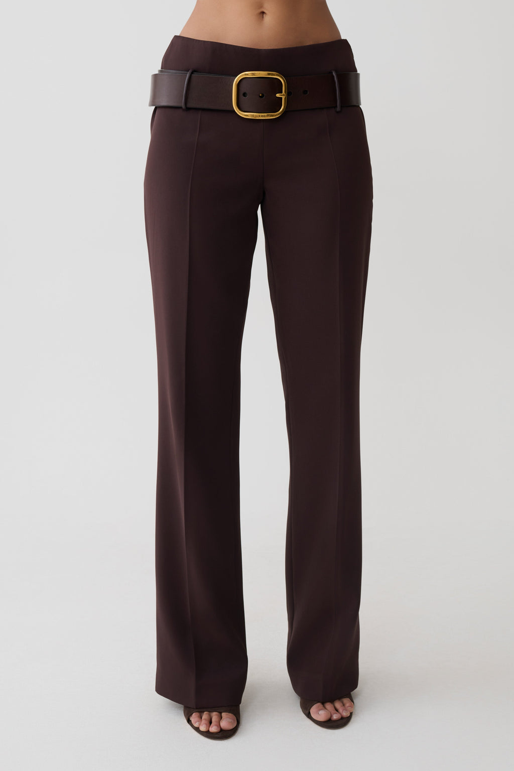 Straight Leg Suiting Pant - Burgundy