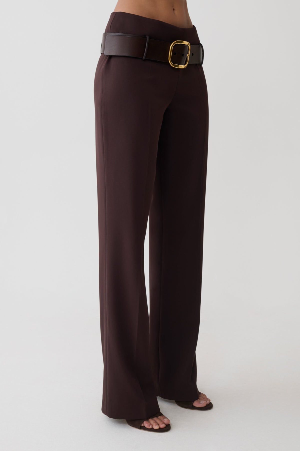 Straight Leg Suiting Pant - Burgundy